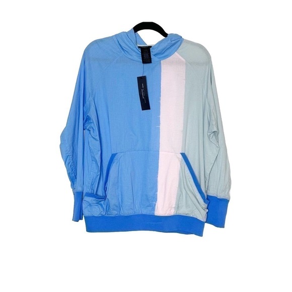 NWT Marc by Marc Jacobs Coverup Swimwear Hoodie Conch Women's Blue Multi XS/S - Picture 1 of 3